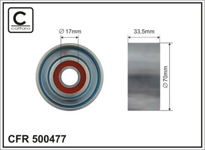 Tensioner Pulley, V-ribbed belt CAFFARO 500477