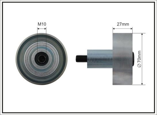 CAFFARO 500479 Deflection/Guide Pulley, V-ribbed belt