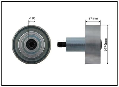 Deflection/Guide Pulley, V-ribbed belt CAFFARO 500479