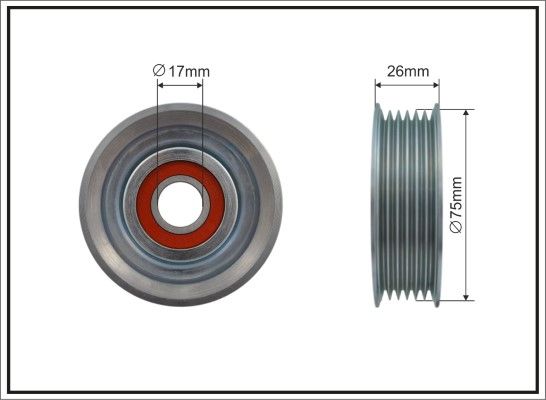 CAFFARO 500484 Tensioner Pulley, V-ribbed belt