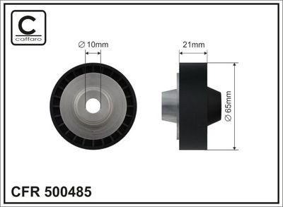 Deflection/Guide Pulley, V-ribbed belt CAFFARO 500485