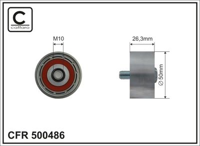Deflection/Guide Pulley, V-ribbed belt CAFFARO 500486