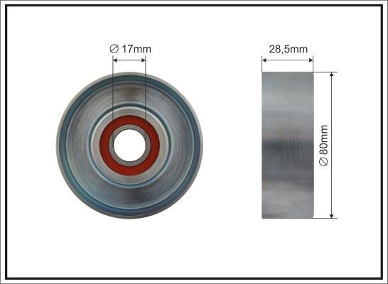 CAFFARO 500487 Tensioner Pulley, V-ribbed belt