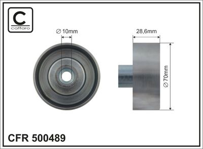 Deflection/Guide Pulley, V-ribbed belt CAFFARO 500489