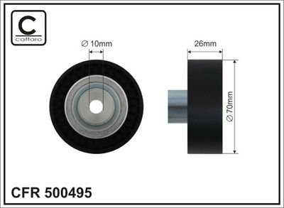 Deflection/Guide Pulley, V-ribbed belt CAFFARO 500495