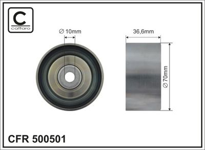 Deflection/Guide Pulley, V-ribbed belt CAFFARO 500501