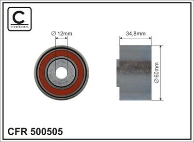 Deflection Pulley/Guide Pulley, timing belt CAFFARO 500505
