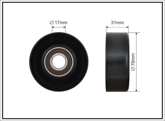 CAFFARO 500508 Tensioner Pulley, V-ribbed belt