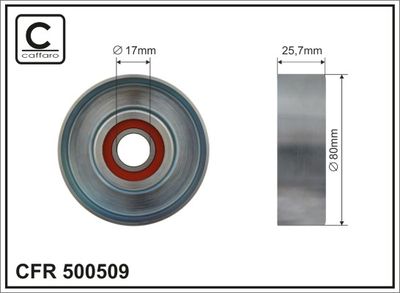 Deflection/Guide Pulley, V-ribbed belt CAFFARO 500509
