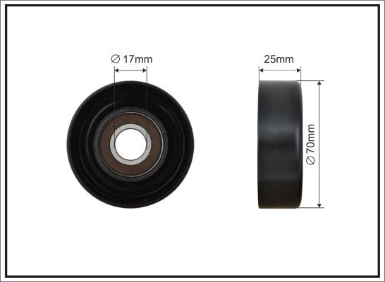 CAFFARO 500525 Tensioner Pulley, V-ribbed belt