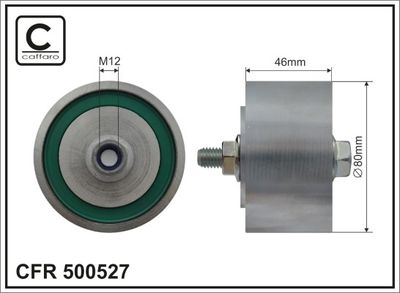 Deflection/Guide Pulley, V-ribbed belt CAFFARO 500527
