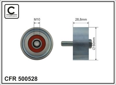 Deflection/Guide Pulley, V-ribbed belt CAFFARO 500528