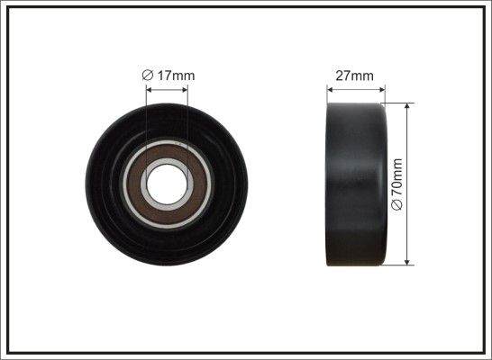 CAFFARO 500529 Tensioner Pulley, V-ribbed belt