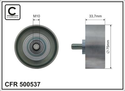 Deflection/Guide Pulley, V-ribbed belt CAFFARO 500537