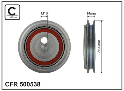Deflection/Guide Pulley, V-ribbed belt CAFFARO 500538