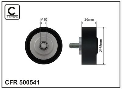Deflection/Guide Pulley, V-ribbed belt CAFFARO 500541