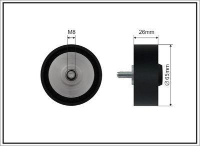 Deflection/Guide Pulley, V-ribbed belt CAFFARO 500542
