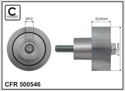 Deflection/Guide Pulley, V-ribbed belt CAFFARO 500546