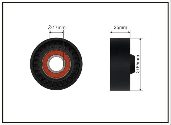 CAFFARO 500564 Tensioner Pulley, V-ribbed belt