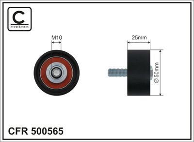 Deflection/Guide Pulley, V-ribbed belt CAFFARO 500565