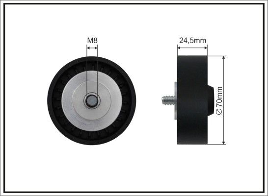 CAFFARO 500569 Tensioner Pulley, V-ribbed belt