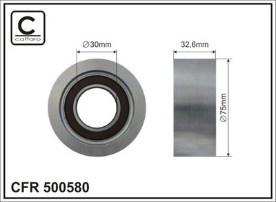 Tensioner Pulley, V-ribbed belt CAFFARO 500580