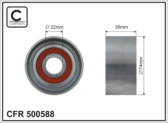 CAFFARO 500588 Tensioner Pulley, V-ribbed belt