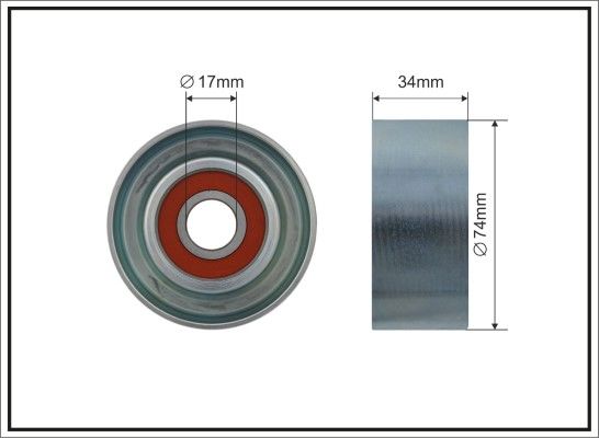 CAFFARO 500608 Tensioner Pulley, V-ribbed belt