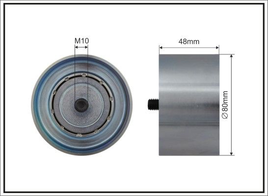 CAFFARO 500616 Tensioner Pulley, V-ribbed belt