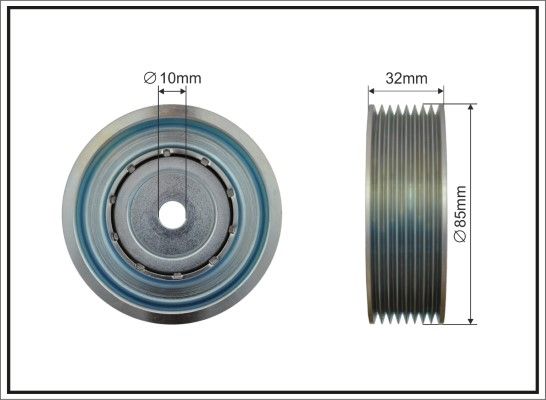 CAFFARO 500618 Tensioner Pulley, V-ribbed belt