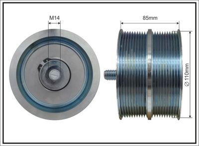Belt Pulley, alternator CAFFARO 500620