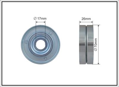 Tensioner Pulley, V-ribbed belt CAFFARO 500629