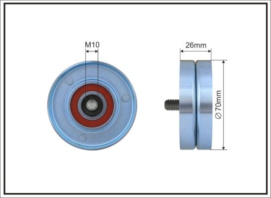 CAFFARO 500633 Tensioner Pulley, V-ribbed belt