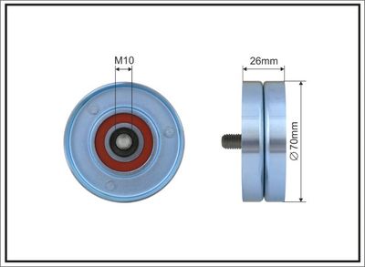 Tensioner Pulley, V-ribbed belt CAFFARO 500633