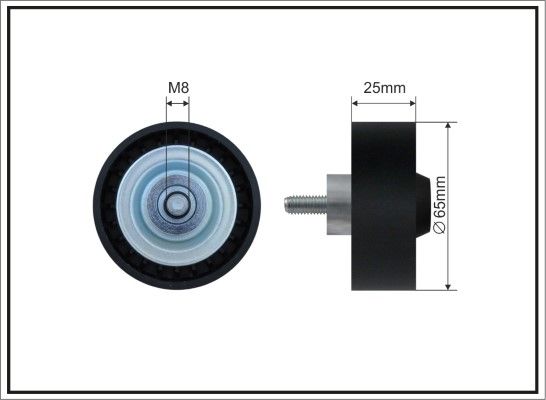 CAFFARO 500647 Deflection/Guide Pulley, V-ribbed belt
