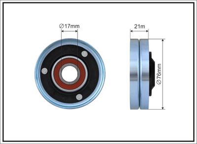 Tensioner Pulley, V-ribbed belt CAFFARO 500654