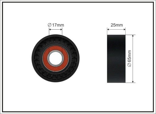 CAFFARO 500659 Tensioner Pulley, V-ribbed belt