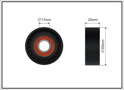 Tensioner Pulley, V-ribbed belt CAFFARO 500659