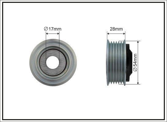 CAFFARO 500662 Deflection/Guide Pulley, V-ribbed belt