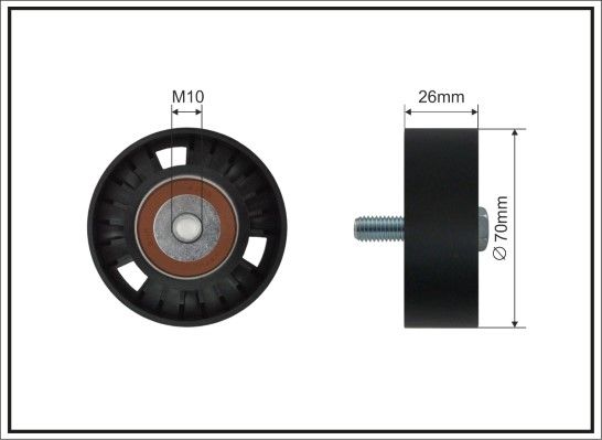 CAFFARO 60-05 SC Deflection/Guide Pulley, V-ribbed belt