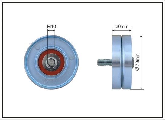 CAFFARO 60-05 Deflection/Guide Pulley, V-ribbed belt