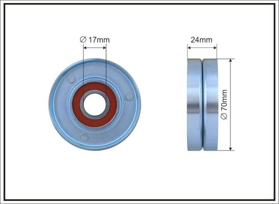 CAFFARO 60-91 Tensioner Pulley, V-ribbed belt