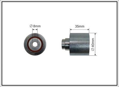 Deflection Pulley/Guide Pulley, timing belt CAFFARO 62-35