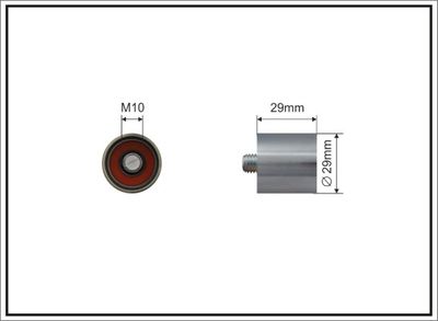 Deflection Pulley/Guide Pulley, timing belt CAFFARO 65-00