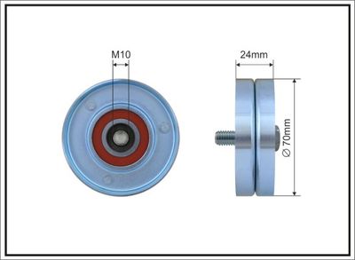 Deflection/Guide Pulley, V-ribbed belt CAFFARO 66-96