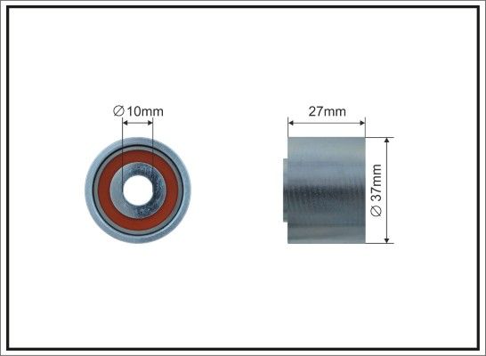 CAFFARO 70-71 Deflection/Guide Pulley, V-ribbed belt