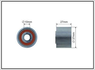 Deflection/Guide Pulley, V-ribbed belt CAFFARO 70-71