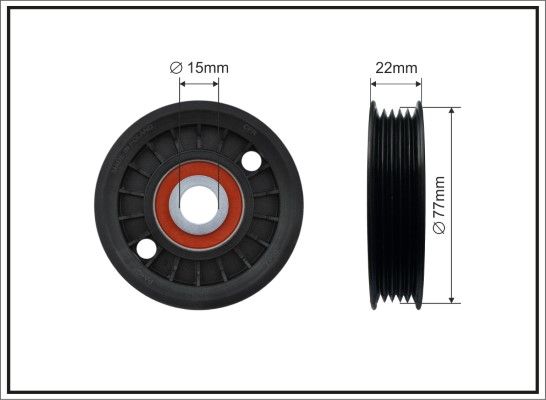 CAFFARO 81-98 Tensioner Pulley, V-ribbed belt