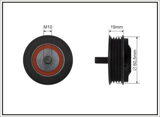 CAFFARO 83-25 Tensioner Pulley, V-ribbed belt