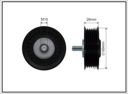 CAFFARO 84-04 Deflection/Guide Pulley, V-ribbed belt